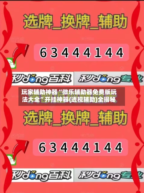 玩家辅助神器“微乐辅助器免费版玩法大全”开挂神器{透视辅助}全揭秘-第2张图片