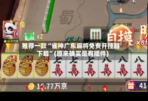 推荐一款“雀神广东麻将免费开挂器下载	”(原来确实是有插件)-第2张图片