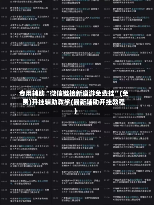 专用辅助“微信链接新道游免费挂”(免费)开挂辅助教学(最新辅助开挂教程)-第2张图片