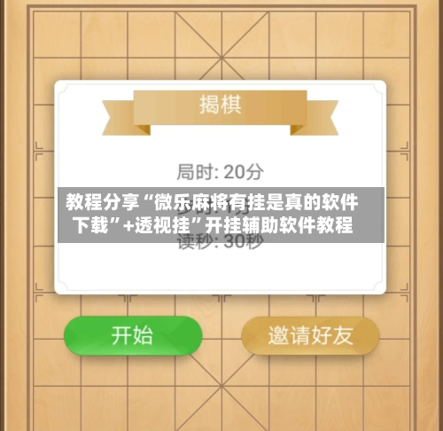 教程分享“微乐麻将有挂是真的软件下载”+透视挂”开挂辅助软件教程-第2张图片