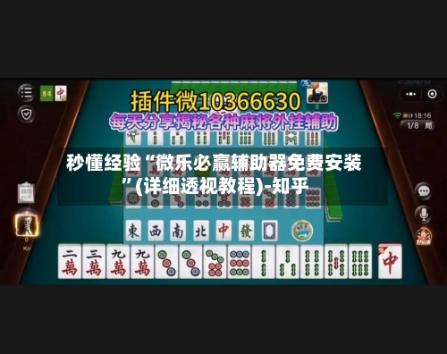 秒懂经验“微乐必赢辅助器免费安装”(详细透视教程)-知乎
