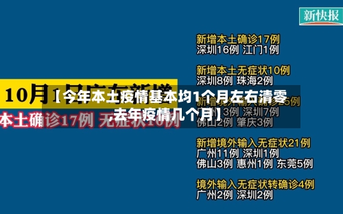 【今年本土疫情基本均1个月左右清零,去年疫情几个月】