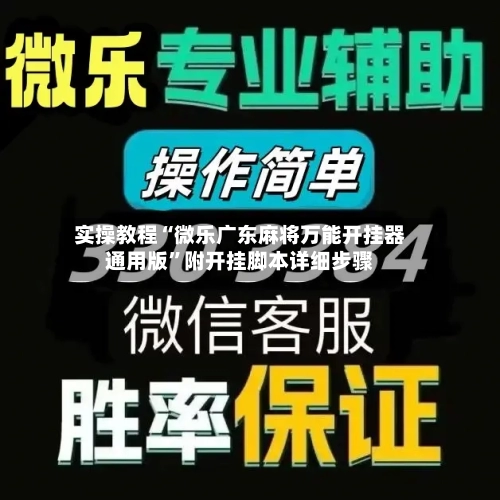 实操教程“微乐广东麻将万能开挂器通用版”附开挂脚本详细步骤-第3张图片