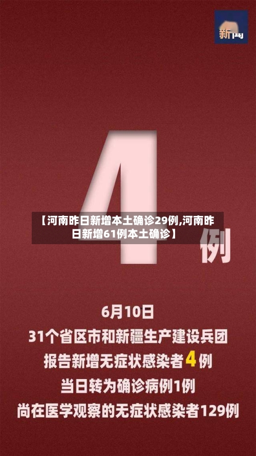 【河南昨日新增本土确诊29例,河南昨日新增61例本土确诊】