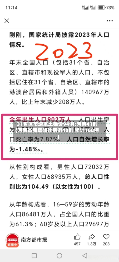 31省区市增本土确诊94例:河南41例(河南省新增确诊病例40例 累计168例)-第2张图片