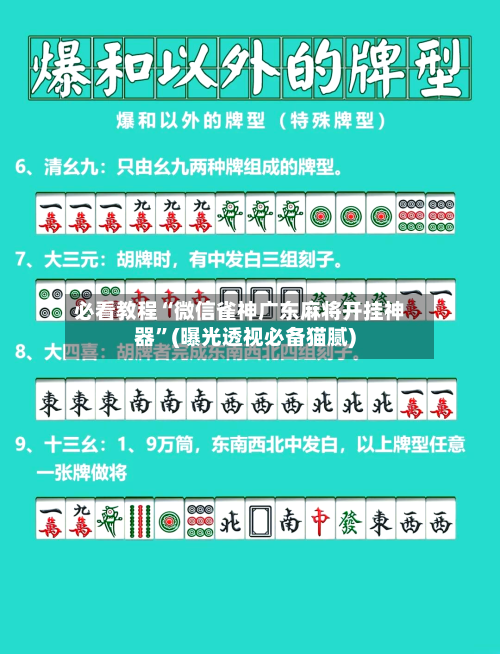 必看教程“微信雀神广东麻将开挂神器”(曝光透视必备猫腻)-第3张图片