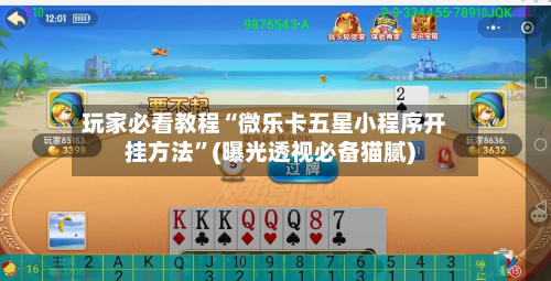 玩家必看教程“微乐卡五星小程序开挂方法”(曝光透视必备猫腻)-第2张图片