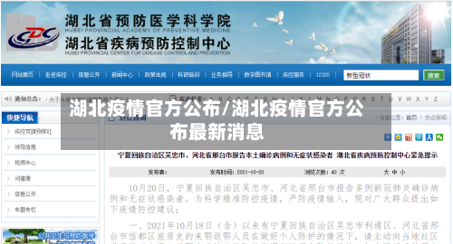 湖北疫情官方公布/湖北疫情官方公布最新消息