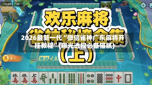 2026最新一代“微信雀神广东麻将开挂教程”(曝光透视必备猫腻)-第3张图片