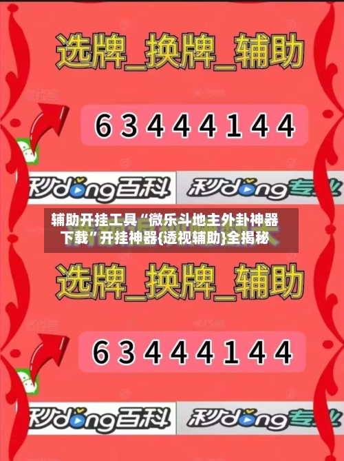 辅助开挂工具“微乐斗地主外卦神器下载”开挂神器{透视辅助}全揭秘-第2张图片