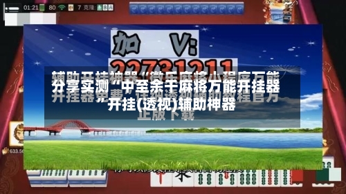 分享实测“中至余干麻将万能开挂器”开挂(透视)辅助神器-第3张图片