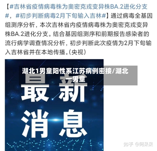 湖北1男童阳性系江苏病例密接/湖北一男童-第2张图片
