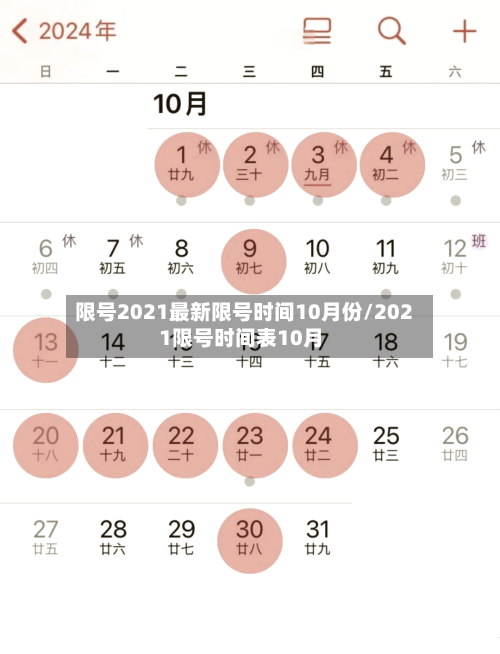 限号2021最新限号时间10月份/2021限号时间表10月-第2张图片