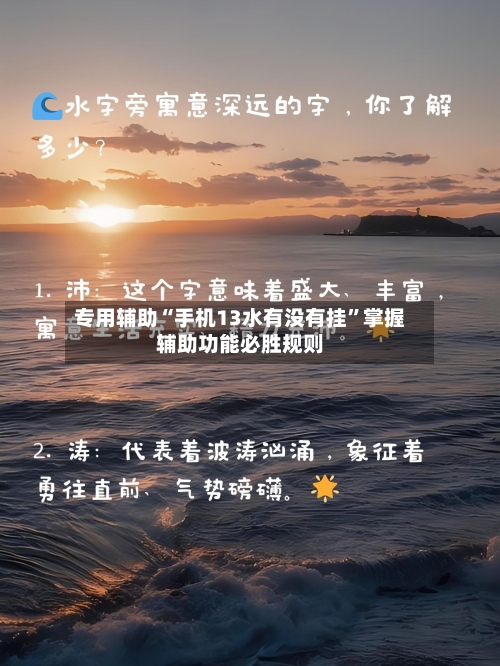 专用辅助“手机13水有没有挂”掌握辅助功能必胜规则-第2张图片