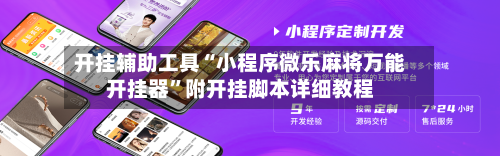 开挂辅助工具“小程序微乐麻将万能开挂器	”附开挂脚本详细教程-第3张图片